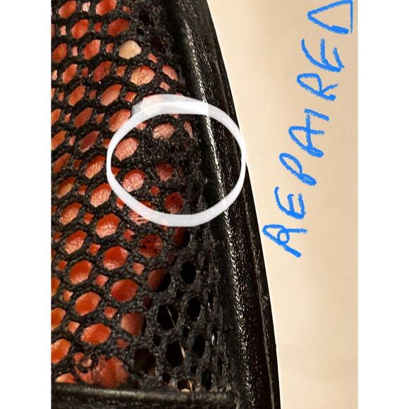 Cool Retro Alec Mesh Peep Toe Leather Heels Brazilian Size 9 FLAWS Plz Read. - Picture 8 of 10